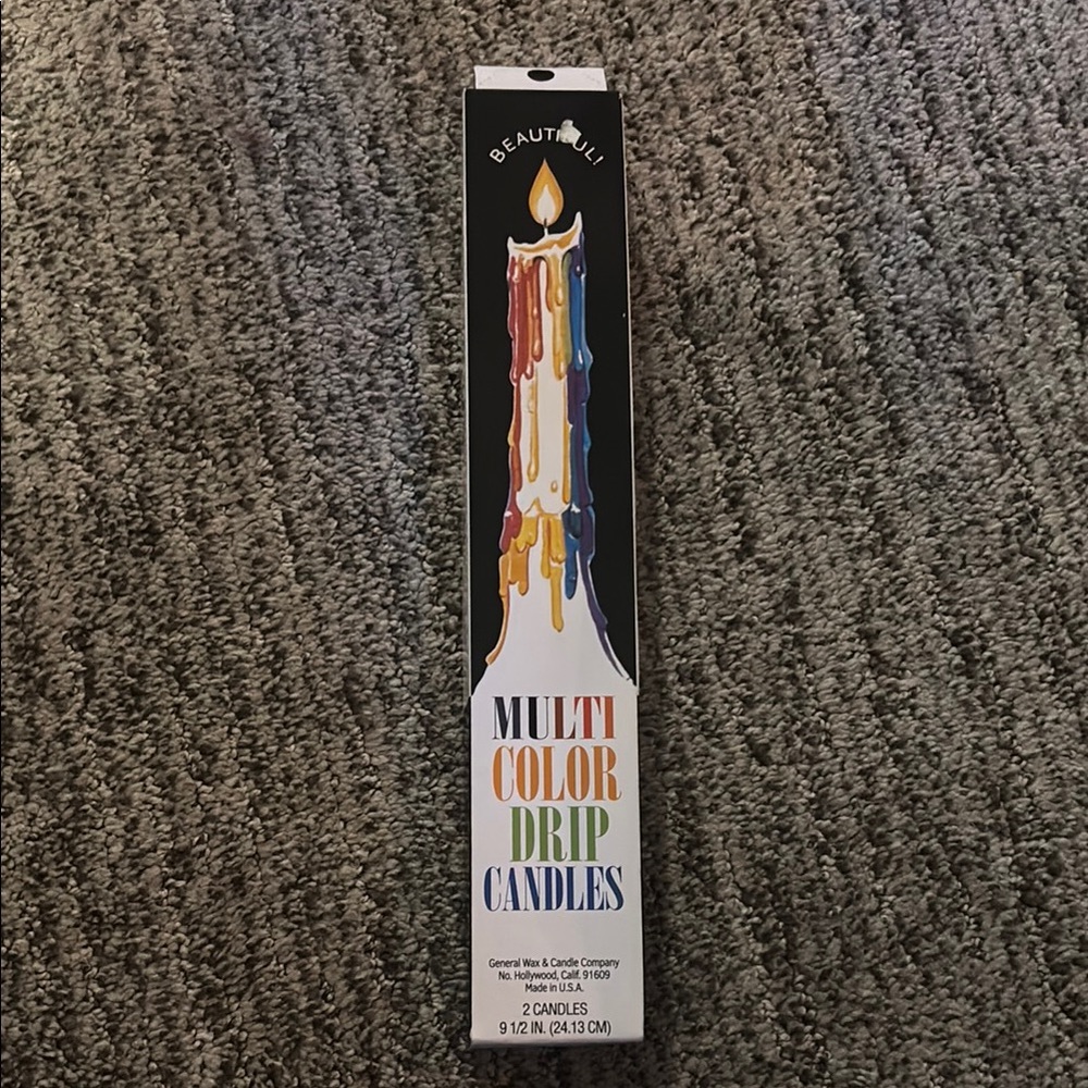 Multi-Color Drip Candle 1 Count